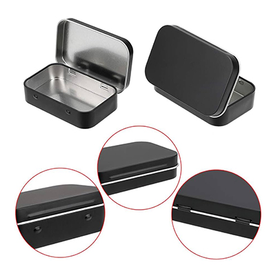 Metal hinged lid tin box wholesale