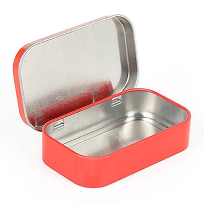 Hinged tin metal box