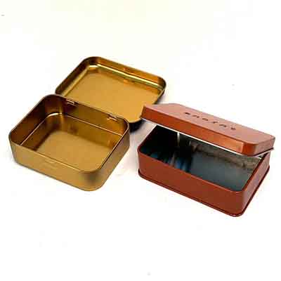 Odm metal box hinged lid