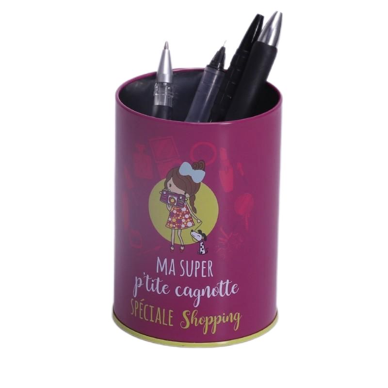 round tin pencil cup wholesale